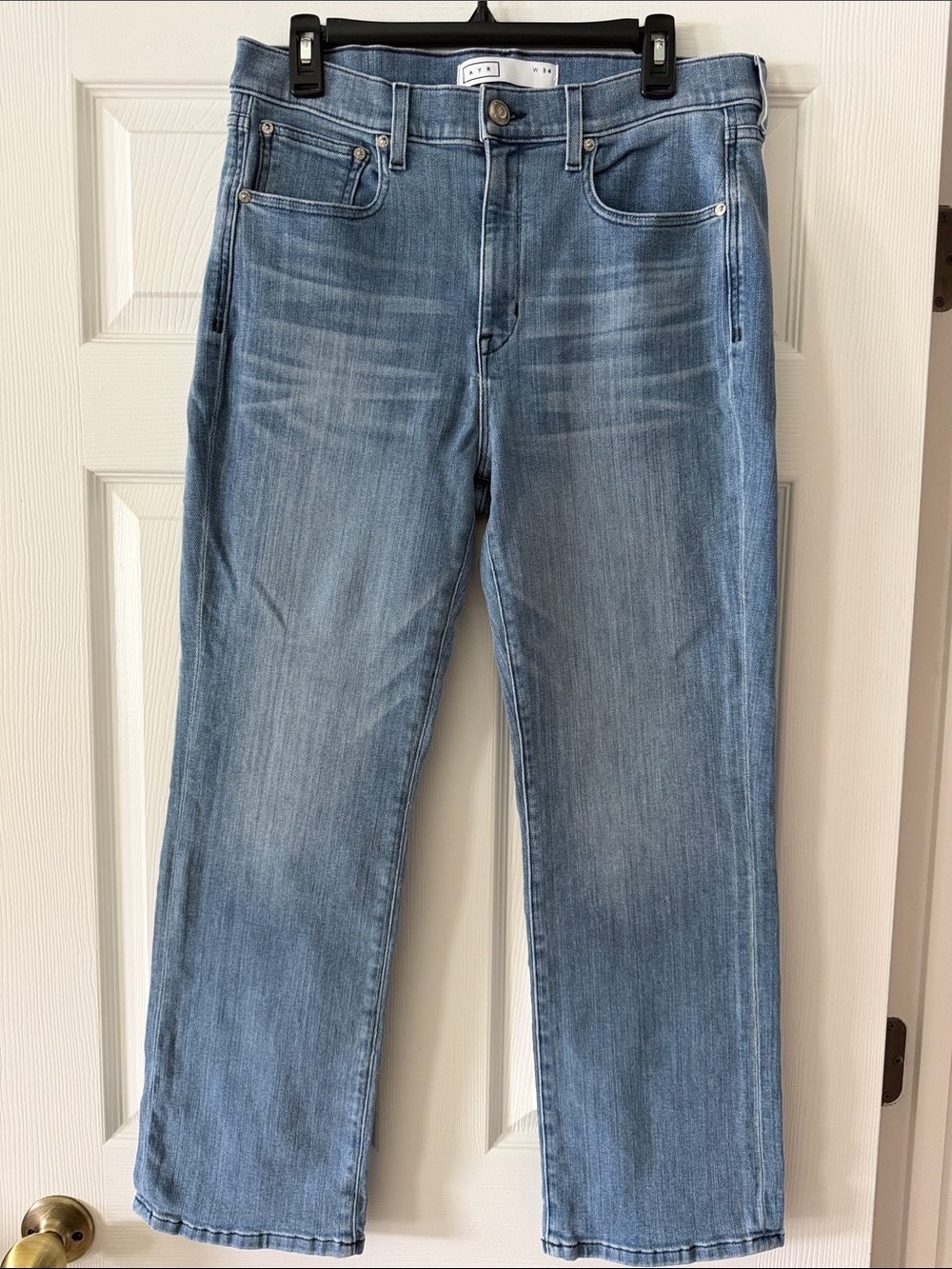 AYR "The Pop" High Rise Straight Leg Jeans
